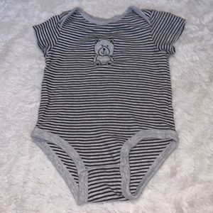 (3 for $10) rococo bear striped bodysuit
